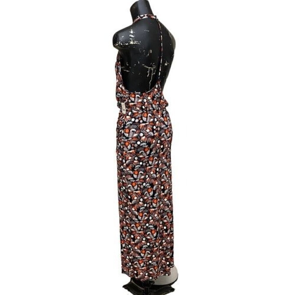 NEW Free People Daria Black Combo All Over Print Halter Maxi  Size XS - Picture 5 of 8